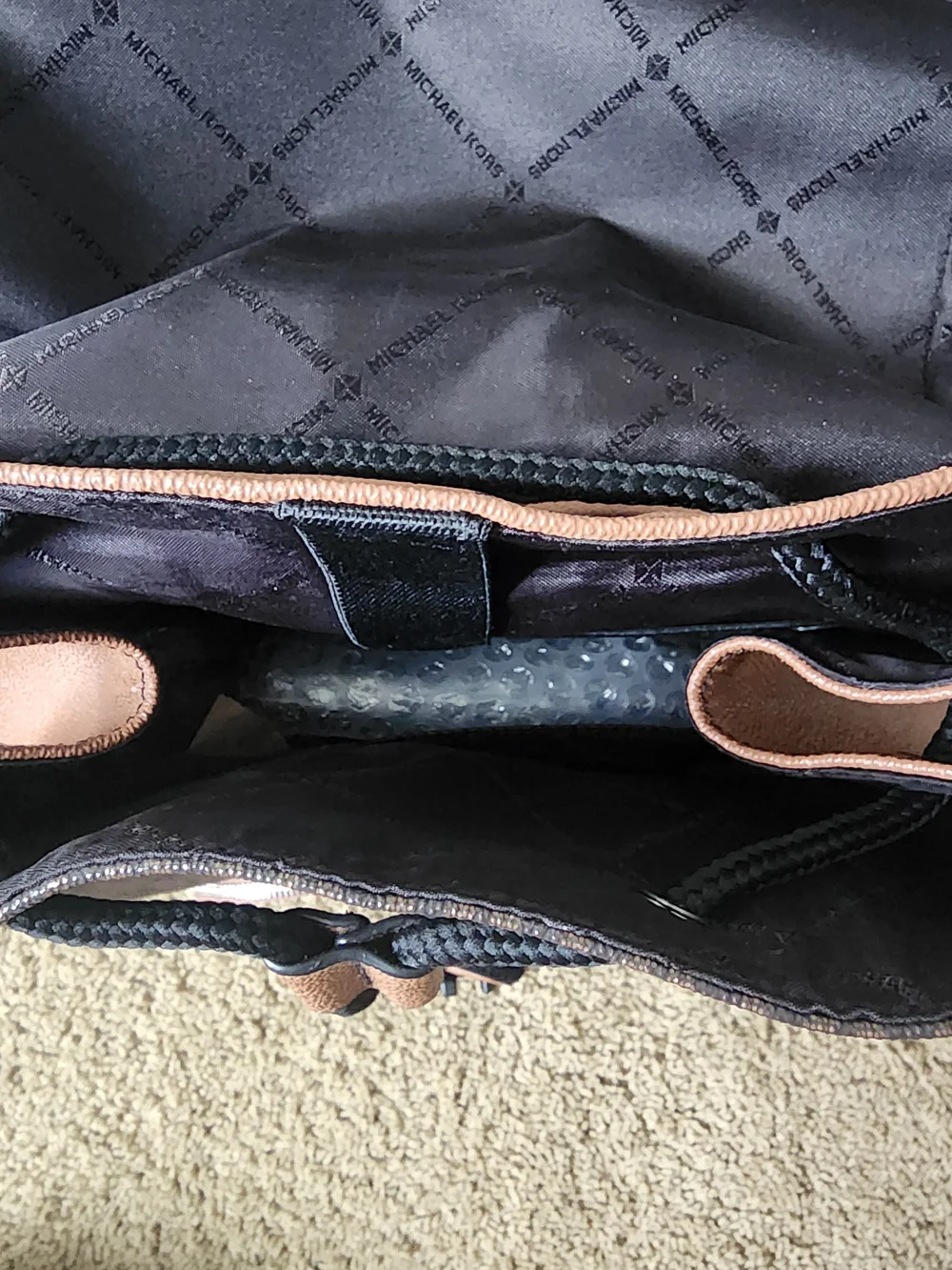 Michael Kors Brown Signature Stripe Men's Backpack